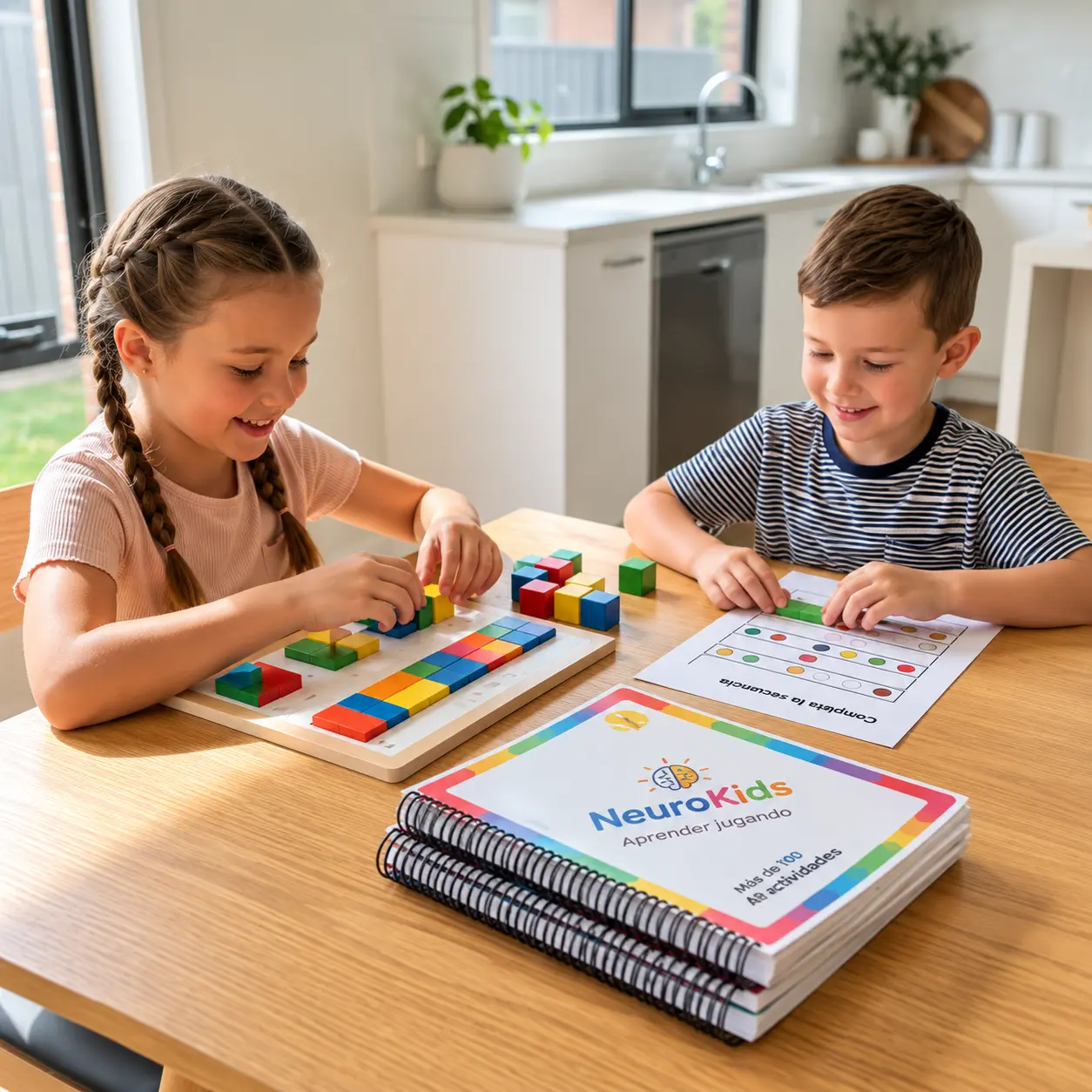 Familia realizando actividades educativas NeuroKids
